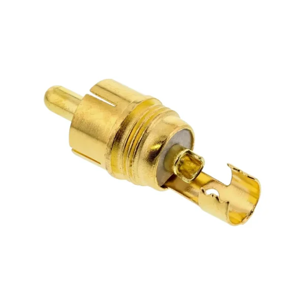 InLine RCA metal male plug for soldering, gold, red ring, for 6mm cable
