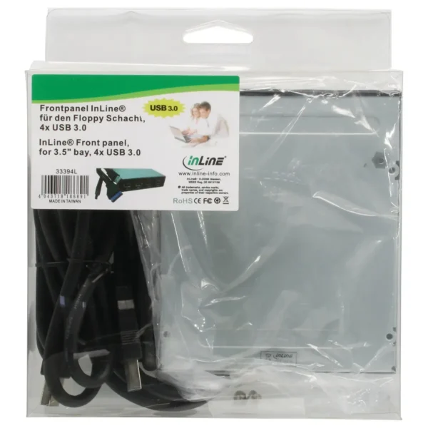 InLine Front Panel for 3.5″ Bay 4x USB 3.0
