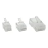 InLine Modular Plug 6P4C RJ11 for Crimping to Round Cable, 10 pcs.