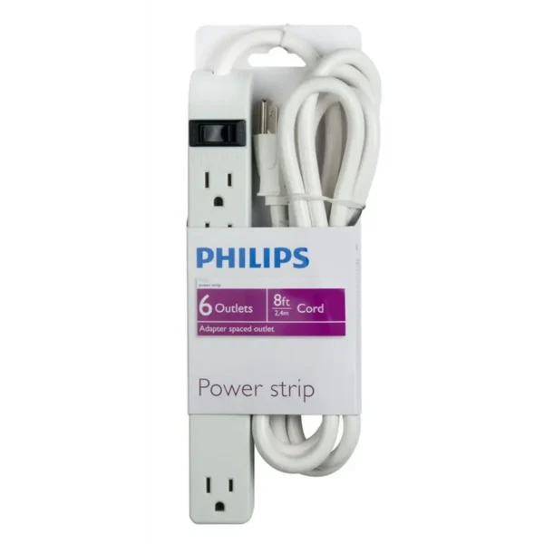 Philips SPS1060R/17 power extension 2.4 m 6 AC outlet(s) White