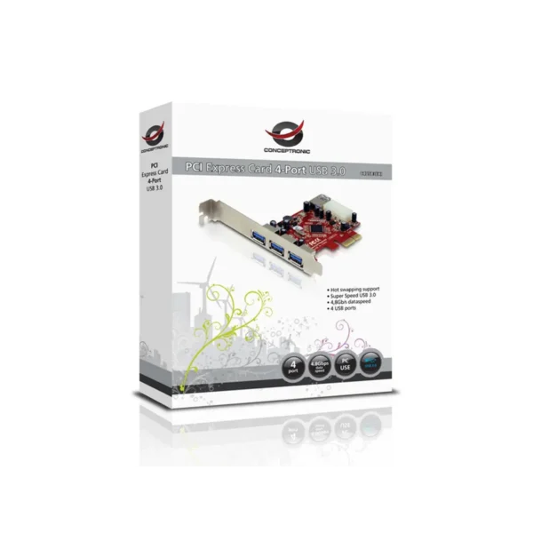 Conceptronic PCI Express Card 4-Port USB 3.0