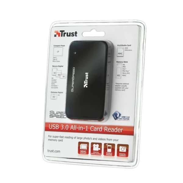 Trust SuperSpeed card reader USB 3.2 Gen 1 (3.1 Gen 1) Black