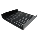StarTech.com 2U Server Rack Shelf – Universal Vented Rack Mount Cantilever Tray for 19″ Network Equipment Rack & Cabinet – Heavy Duty Steel – Weight Capacity 50lb/23kg – 16″ Deep Shelf, Black