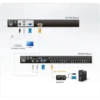 ATEN KL1100N rack console 48.3 cm (19″) 1280 x 1024 pixels Black 1U