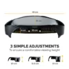 Fellowes Computer Monitor Stand with 3 Height Adjustments – Smart Suites Monitor Riser Plus with Storage Area – Ergonomic Adjustable Monitor Stand for Computers – Max Weight 10KG/Max Size 21″ – Black
