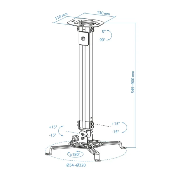TooQ PJ3030TN-B Ceiling mount for projectors