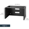 StarTech.com 6U Wall Mount Network Rack – 14 Inch Deep (Low Profile) – 19″ Patch Panel Bracket for Shallow Server and IT Equipment, Network Switches – 44lbs/20kg Weight Capacity, Black