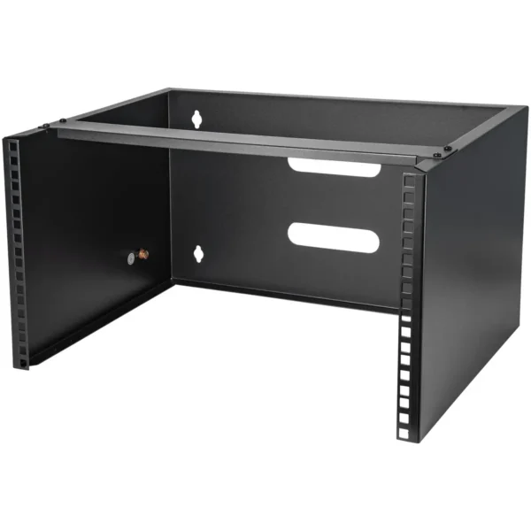 StarTech.com 6U Wall Mount Network Rack – 14 Inch Deep (Low Profile) – 19″ Patch Panel Bracket for Shallow Server and IT Equipment, Network Switches – 44lbs/20kg Weight Capacity, Black