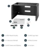 StarTech.com 6U Wall Mount Network Rack – 14 Inch Deep (Low Profile) – 19″ Patch Panel Bracket for Shallow Server and IT Equipment, Network Switches – 44lbs/20kg Weight Capacity, Black