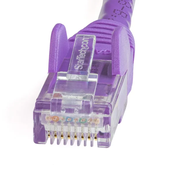 StarTech.com 25ft CAT6 Cable – Purple CAT6 Ethernet Cable – Gigabit Ethernet Wire – 650MHz 100W PoE RJ45 UTP CAT 6 Network/Patch Cord Snagless – Fluke Tested/Wiring is UL Certified/TIA