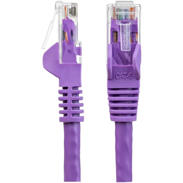 StarTech.com 25ft CAT6 Cable – Purple CAT6 Ethernet Cable – Gigabit Ethernet Wire – 650MHz 100W PoE RJ45 UTP CAT 6 Network/Patch Cord Snagless – Fluke Tested/Wiring is UL Certified/TIA