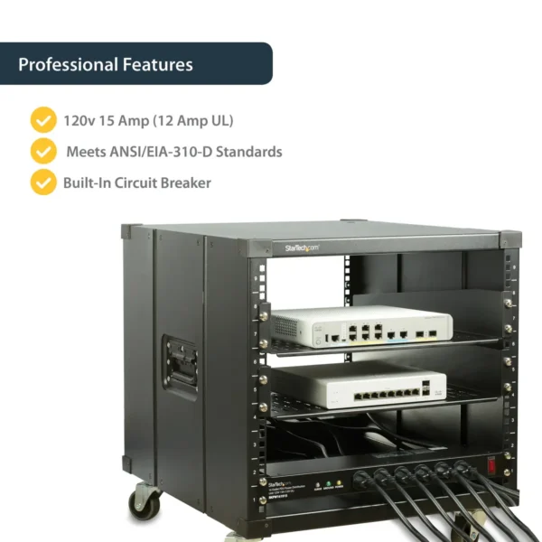 StarTech.com Rackmount PDU with 16 Outlets and Surge Protection – 1U