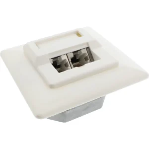 InLine Cat.5e Network Box 2x RJ45 for concealed installation white RAL9010