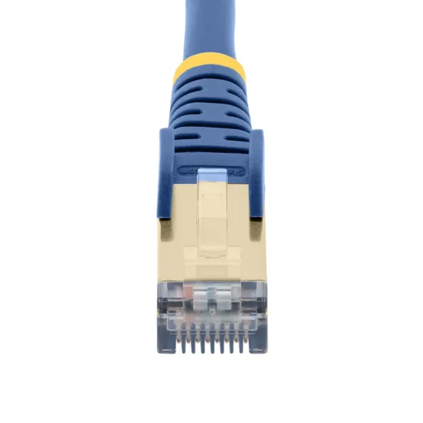StarTech.com 14ft CAT6a Ethernet Cable – 10 Gigabit Shielded Snagless RJ45 100W PoE Patch Cord – 10GbE STP Network Cable w/Strain Relief – Blue Fluke Tested/Wiring is UL Certified/TIA