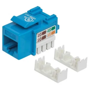 Intellinet Keystone Jack, Cat5e, UTP, Punch-down, Blue