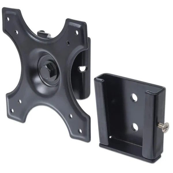 Manhattan Wall Mount for TV & Monitors (Fixed), For screens 10″ to 32″, VESA compatability: 75x75mm and 100x100mm – check the dimensions of the four mounting holes on back of screen to ensure it fits, Max 15kg, Black, Bracket