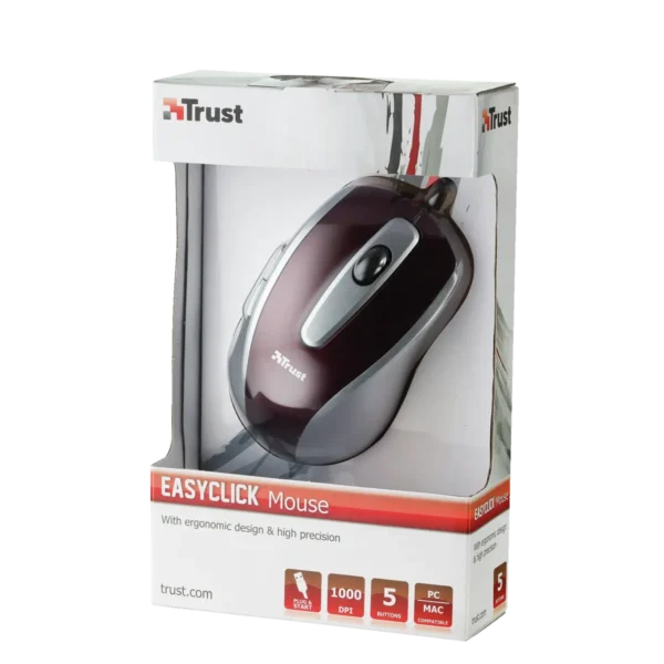Trust EasyClick mouse USB Type-A Optical 1000 DPI