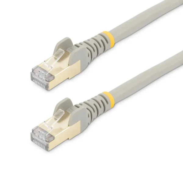 StarTech.com 1ft CAT6a Ethernet Cable – 10 Gigabit Shielded Snagless RJ45 100W PoE Patch Cord – 10GbE STP Network Cable w/Strain Relief – Gray Fluke Tested/Wiring is UL Certified/TIA