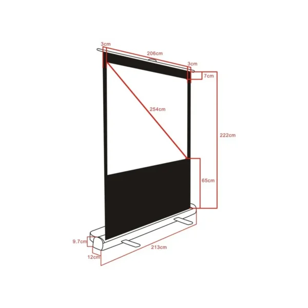 Multibrackets M 4:3 Portable Projection Screen 200×150, 100″