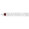 InLine Socket strip, 8-way, 4x CEE7/3 + 4x Euro CEE 7/16, white, 3m