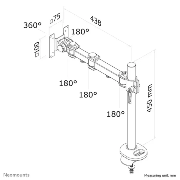 Neomounts FPMA-D960G Monitor arm 10-30″
