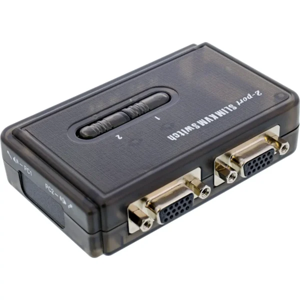 InLine KVM Switch 2 Port USB with 2 Sets of Cables 1.2m
