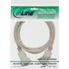 InLine null modem cable DB9 female / female, assembled, grey, 2m