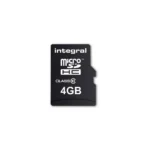 Integral 4GB MICRO SDHC MLC FLASH CL10 20 MB/S + ADAPTER