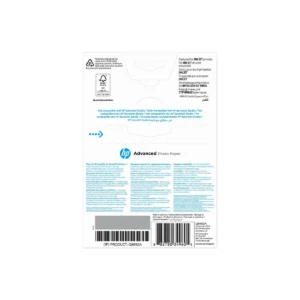 HP Advanced Photo Paper, Glossy, 250 g/m2, 10 x 15 cm (101 x 152 mm), 100 sheets