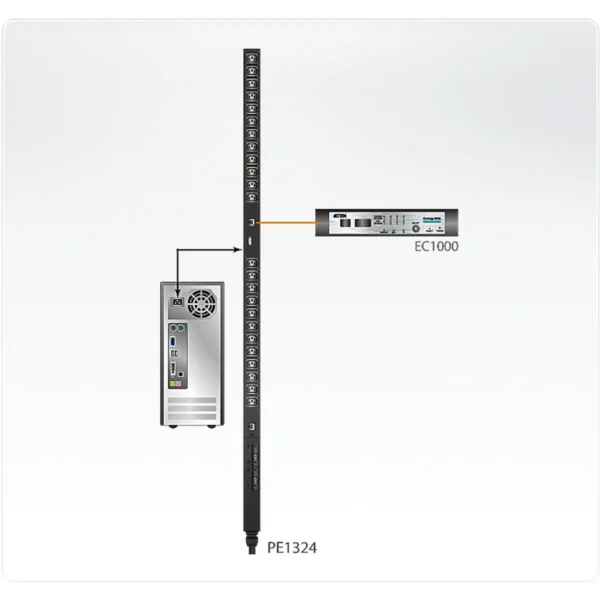 ATEN PE1324 power distribution unit (PDU) 24 AC outlet(s) Black