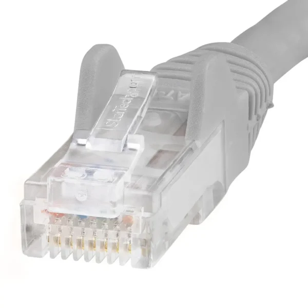 StarTech.com 10ft CAT6 Cable – Gray CAT6 Ethernet Cable – Gigabit Ethernet Wire – 650MHz 100W PoE RJ45 UTP CAT 6 Network/Patch Cord Snagless – Fluke Tested/Wiring is UL Certified/TIA