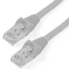 StarTech.com 10ft CAT6 Cable – Gray CAT6 Ethernet Cable – Gigabit Ethernet Wire – 650MHz 100W PoE RJ45 UTP CAT 6 Network/Patch Cord Snagless – Fluke Tested/Wiring is UL Certified/TIA