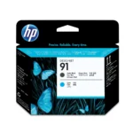 HP 91 Matte Black and Cyan DesignJet Printhead