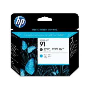 HP 91 Matte Black and Cyan DesignJet Printhead