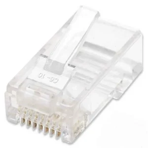 Intellinet RJ45 Modular Plugs, Cat5e, UTP, 2-prong, for stranded wire, 15 µ gold plated contacts, 100 pack