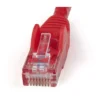StarTech.com 10ft CAT6 Cable – Red CAT6 Ethernet Cable – Gigabit Ethernet Wire – 650MHz 100W PoE RJ45 UTP CAT 6 Network/Patch Cord Snagless – Fluke Tested/Wiring is UL Certified/TIA