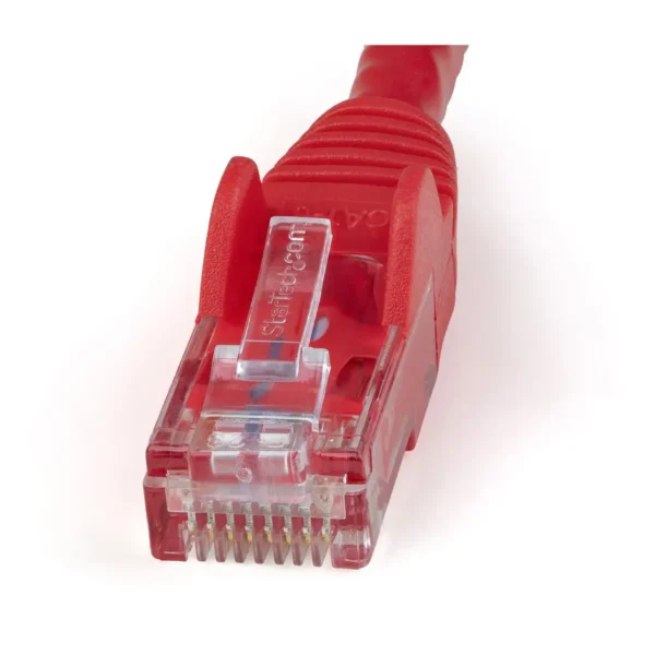 StarTech.com 10ft CAT6 Cable – Red CAT6 Ethernet Cable – Gigabit Ethernet Wire – 650MHz 100W PoE RJ45 UTP CAT 6 Network/Patch Cord Snagless – Fluke Tested/Wiring is UL Certified/TIA