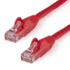 StarTech.com 10ft CAT6 Cable – Red CAT6 Ethernet Cable – Gigabit Ethernet Wire – 650MHz 100W PoE RJ45 UTP CAT 6 Network/Patch Cord Snagless – Fluke Tested/Wiring is UL Certified/TIA