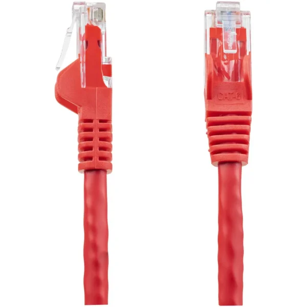 StarTech.com 10ft CAT6 Cable – Red CAT6 Ethernet Cable – Gigabit Ethernet Wire – 650MHz 100W PoE RJ45 UTP CAT 6 Network/Patch Cord Snagless – Fluke Tested/Wiring is UL Certified/TIA