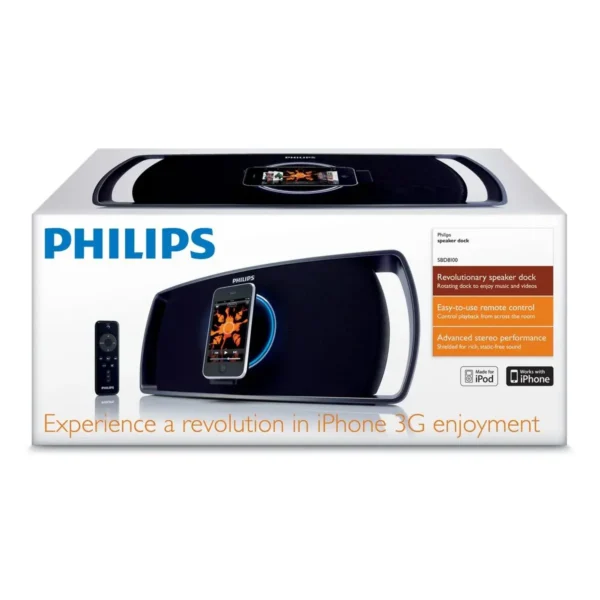 Philips SBD8100/37 docking speaker 2.0 channels 10 W Stainless steel
