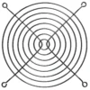 InLine Fan Grill Metal, black, 140x140mm