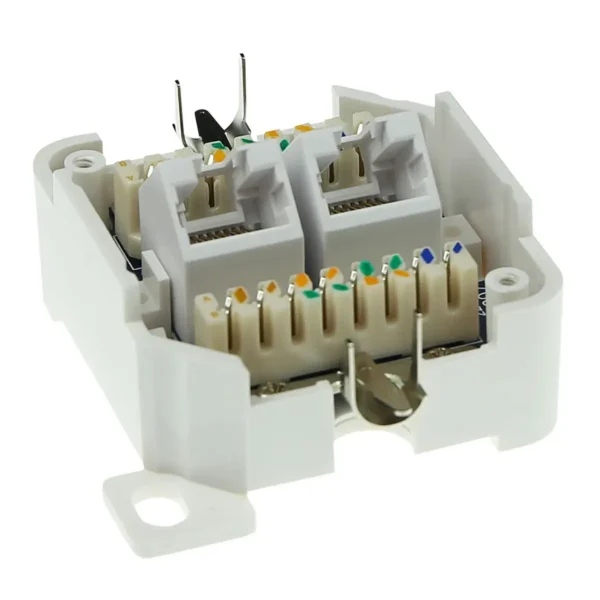 ACT Surface mounted box unshielded 2 ports German Style