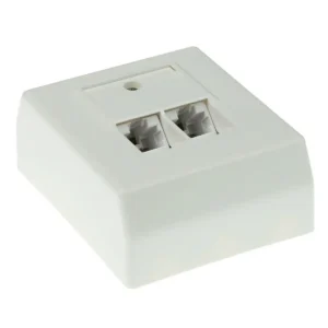 ACT Surface mounted box unshielded 2 ports German Style