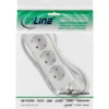 InLine Socket strip, 3-way earth contact CEE 7/3, white, 3m
