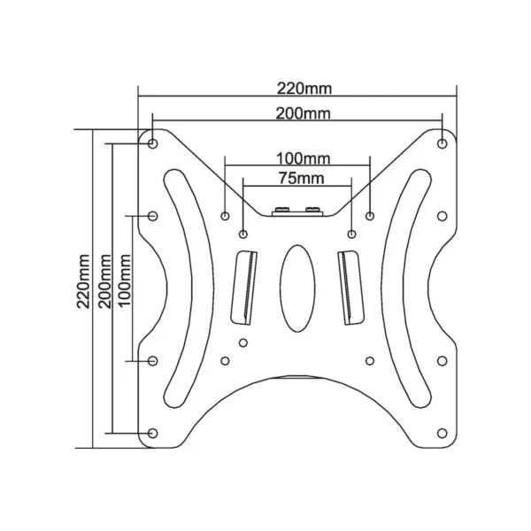 InLine Wall Bracket for TFT 58-107cm 23 – 42″ max. 30kg