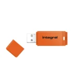 Integral 8GB USB2.0 DRIVE NEON ORNG