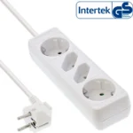 InLine Socket strip, 4-way, 2x CEE7/3 + 2x Euro CEE 7/16, white, 1.5m