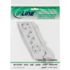 InLine Socket strip, 4-way, 2x CEE7/3 + 2x Euro CEE 7/16, white, 1.5m