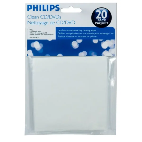 Philips SAC3501W CD and DVD Cleaning wipes