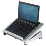 Fellowes Laptop Stand for Desk – Office Suites Plus Adjustable Laptop Stand for the Home and Office – Laptop Riser with 5 Height Adjustments – Max Monitor Size 17″, Max Weight 5KG – Black/Silver